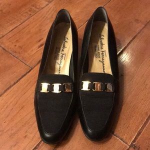 Black Salvador Ferragamo Pumps